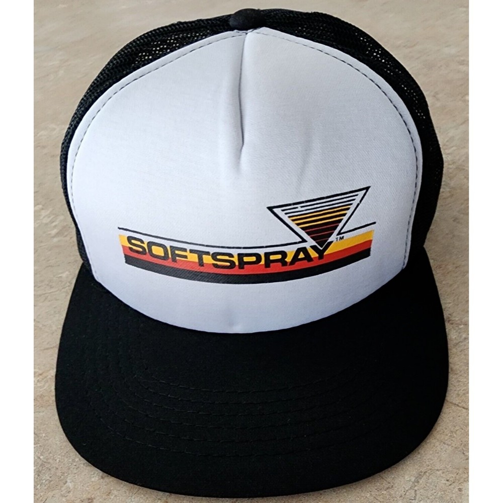 Trucker Hat Black Softspray Logo